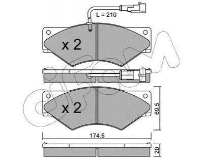 IVECO Гальмівні колодки передн. DAILY 96-99 CIFAM 822-849-1