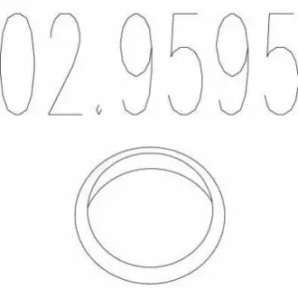 Монтажне кільце вихлопної системи (D (внутр.) - 47 мм; D (наружн.) - 57 мм; Висота - 10 мм) MTS 02.9595