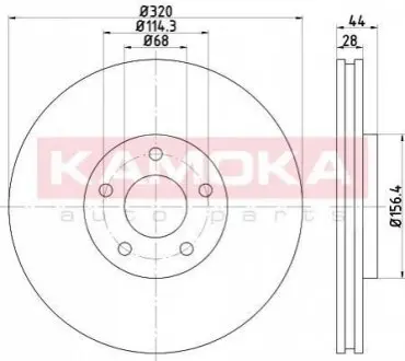 Гальмiвнi диски Nissan Juke 13-/Qashqai 07-13/Renault Koleos 08- KAMOKA 103290