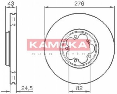 Гальмiвнi диски Ford Transit 00-06 KAMOKA 1032226 (фото 1)