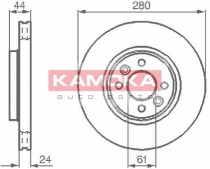 Гальмiвнi диски Renault Kangoo 97- KAMOKA 1032248 (фото 1)