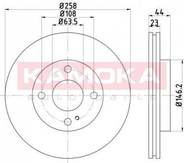 Гальмiвнi диски Ford Fiesta 08- KAMOKA 1031009