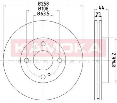 Гальмiвнi диски Ford Fiesta 08- KAMOKA 1031009