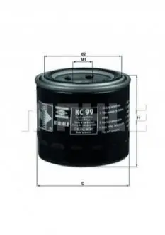 Mahle Фільтр паливний Mahle Daihatsu, Kubota MAHLE / KNECHT KC99