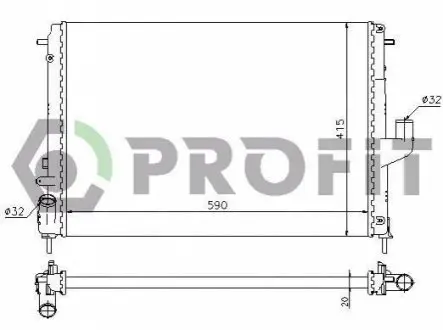 Радіатор охолоджування PROFIT PR 6037N9 (фото 1)