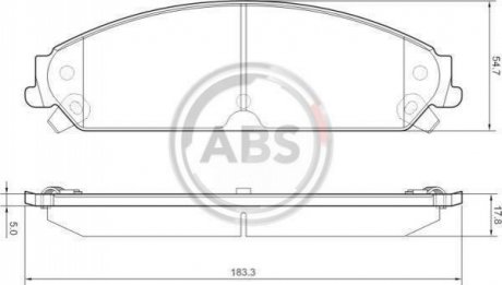 Гальмiвнi колодки дисковi ABS A.B.S. 37511