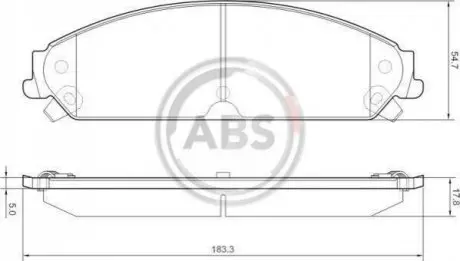 Гальмiвнi колодки дисковi ABS A.B.S. 37511
