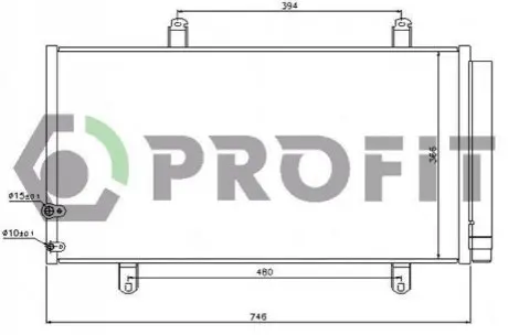 Конденсер кондиціонера PROFIT PR 2027C1