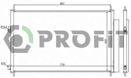Конденсер кондиціонера PROFIT PR 2023C1
