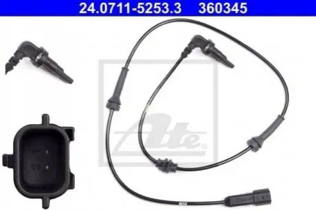 Датчик ABS (задній) Renault Master 10- (спарка) 24.0711-5253.3 ATE 24071152533