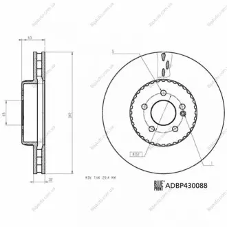 Фото 1 - диск гальм. передн. DB CLS 17- BLUE PRINT ADBP430088 Диск гальм. передн. DB CLS 17- BLUE PRINT ADBP430088 (фото 1)