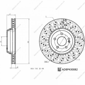 Иск гальм передн. DB S222 17- BLUE PRINT ADBP430082 (фото 1)