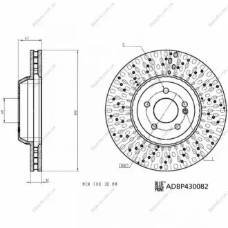 Иск гальм передн. DB S222 17- BLUE PRINT ADBP430082 (фото 1)