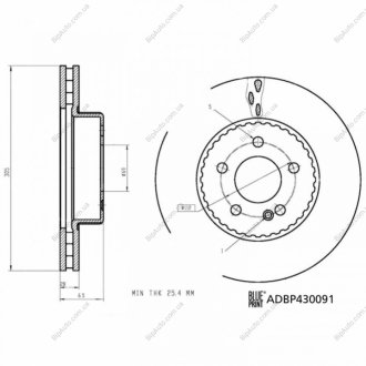 Диск гальм. передн. DB C205 BLUE PRINT ADBP430091