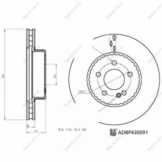 Диск гальм. передн. DB C205 BLUE PRINT ADBP430091