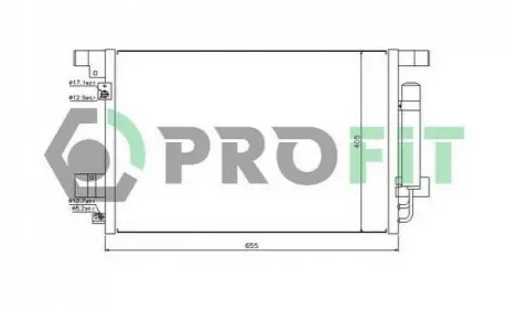 Конденсер кондиціонера PROFIT PR 1605C1