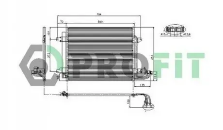 Конденсер кондиціонера PROFIT PR 9570C1