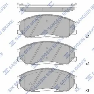 Колодки дискового тормоза SANGSIN Hi-Q (SANGSIN) SP1115