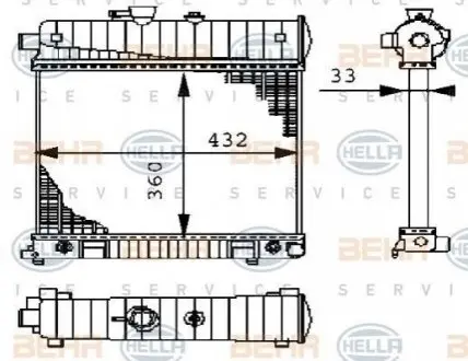 Радиатор охлаждения двигателя BEHR 8MK376710274