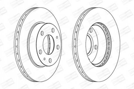 FIAT диск гальмівний передн. Ducato 02 - (300*24),Citroen,Peugeot CHAMPION 563021CH