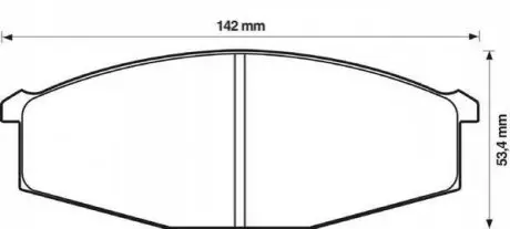 Торм. колодки NISSAN Patrol,MITSUBISHI Pajero -97 Jurid 572361J