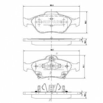 Гальмiвнi колодки дисковi NIPPARTS N3602130