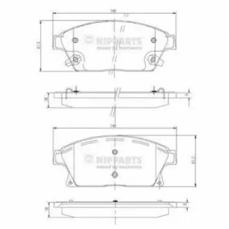 Гальмiвнi колодки дисковi NIPPARTS N3600915