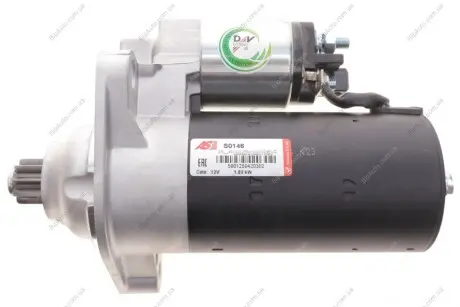 Стартер VW Golf III 2.8-2.9 VR6 /IV 2.3 V5 92-06 (12V/1.8kw) (z=9) AS-PL S0146