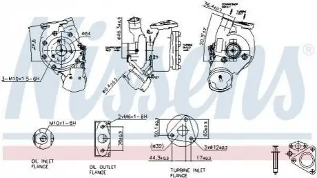 OPEL Турбіна ASTRA 04-, COMBO 04-, MERIVA 03- NISSENS 93186