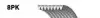 Ремiнь клиновий Mazda 5 (CR19) 2.0 CD 05-10 GATES 8PK1173 8PK1173