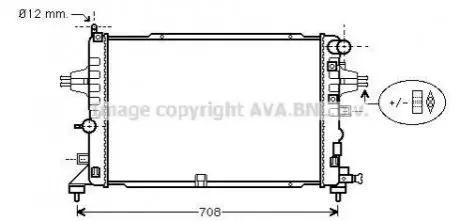 AVA OPEL Радіатор ASTRA H 2,2 04- AVA AVA COOLING OLA2381