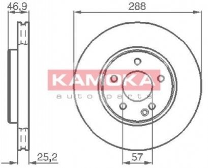 Гальмiвнi диски KAMOKA 1031634