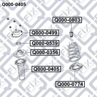 Пильовик переднього амортизатора Q-FIX Q0000405
