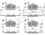 Колодки гальмівні (передні) Audi A4 15-/A5 16-/A6 18-/A7 16-/Q5 16- METELLI 22-1126-0