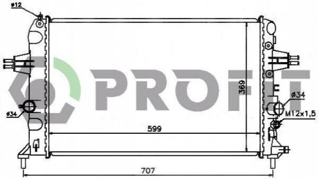 Радіатор охолоджування PROFIT PR 5054A2 (фото 1)