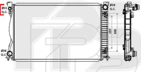 Фото 1 - радіатор охолодження FPS FP 12 A124 Радіатор охолодження FPS FP 12 A124 (фото 1)