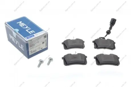 Колодки гальмівні (задні) VW Polo 01-/Skoda Fabia 99-08/Seat Cordoba/Ibiza 02-09(TRW)(з датчиком) MEYLE 025 238 2317/W
