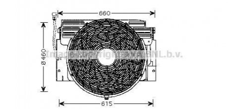 AVA AVA Вентилятор радіатора BMW X5 SERIES E53 (2000) X5 3.0 AVA COOLING BW7517