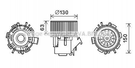 Вентилятор OPEL, Nissan (AVA) AVA COOLING RT8599 (фото 1)