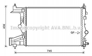 AVA AVA Радіатор охолодження OPEL ASTRA (2010) 1.3 CDTI AVA COOLING OLA2487