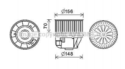 AVA AVA Вентилятор салона FORD C-MAX (2007) 2.0 TDCI AVA COOLING FD8613 (фото 1)