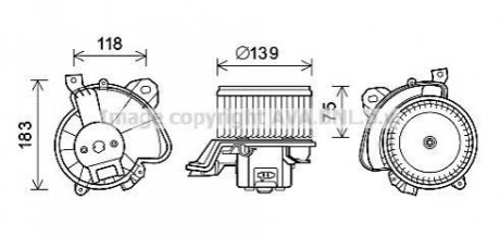 AVA AVA Вентилятор салона CITROËN NEMO (2008) 1.4 AVA COOLING FT8431