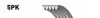 Пасок поліклиновий 5PK1300/1303 Gates 5PK1310 (фото 1)
