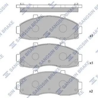 SANGSIN Комплект гальмівних колодок - дискові Hi-Q (SANGSIN) SP1091 (фото 1)