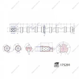 Вал розподільчий впускний VAG 2,0 TFSI (FEBI) FEBI BILSTEIN 175291