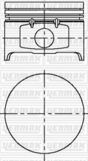 Поршень с кольцами і пальцем (размер отв. 79,50/ STD) RENAULT LOGAN 1.4 04- (4цл.) (K7J) Yenmak 31-04169-000