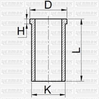 Гильза цилиндра FIAT Scudo 1.6 JTD (размер отв. 75 / STD)(EXPERT 1.6 HDI, 307 1.6 HDI) Yenmak 51-65826-000