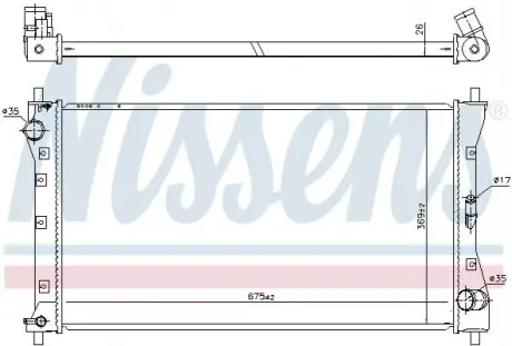 Радіатор FIAT SEDICI (06-) 2.0 JTD NISSENS 64256