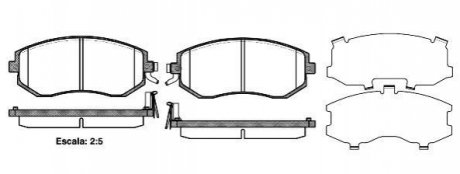 SUBARU гальмівні колодки передні Forester(SG) 2.0,2.0S 02- Impreza,Legacy REMSA 0951.04 (фото 1)