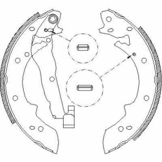 PEUGEOT Колодки гальмівні барабанні 228,6X42 305 78-,405 88- REMSA 4027.01